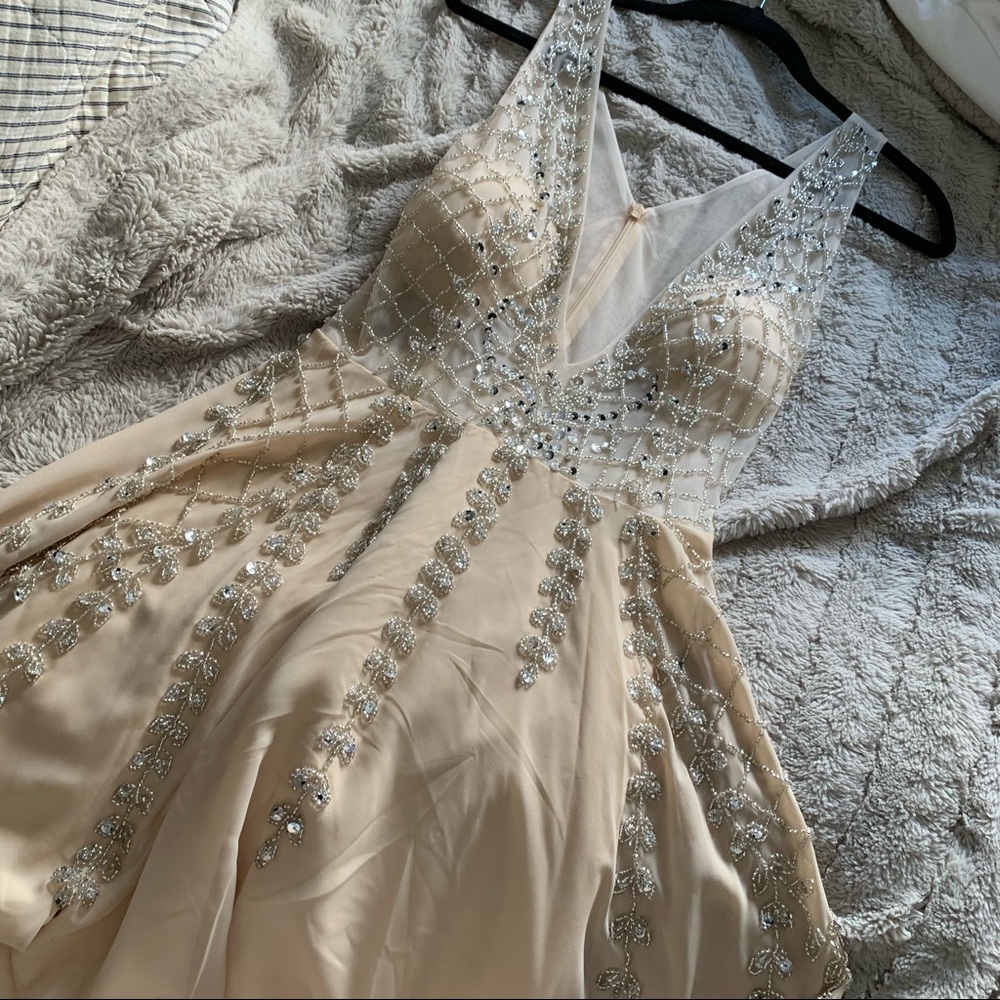 Faux-Crystal Embellished Dress
